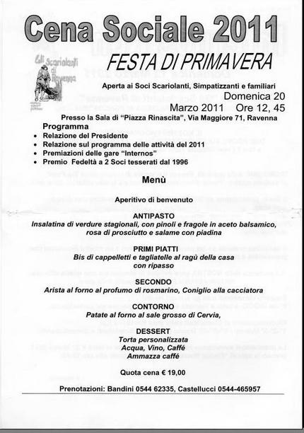 B Cena Sociale con Assemblea